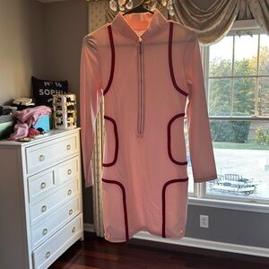 Pink/ red Valentine’s Day dress front zip for sexy size large